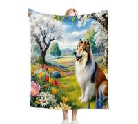 Fotmung Plaid Polaire 200x220 Chien Coloré, Couverture Impression 3D Jeté de Canapé, Plaid Canapé Grande Taille, Couverture Polaire Flanelle Moelleuse pour Cadeau Femme R93