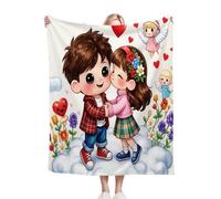 Fotmung Plaid Polaire 200x220 Couple Coloré, Couverture Impression 3D Jeté de Canapé, Plaid Canapé Grande Taille, Couverture Polaire Flanelle Moelleuse pour Cadeau Femme R217