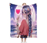 Fotmung Plaid Polaire 200x220 Fille ColoréE, Couverture Impression 3D Jeté de Canapé, Plaid Canapé Grande Taille, Couverture Polaire Flanelle Moelleuse pour Cadeau Femme R87