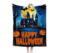 Fotmung Plaid Polaire 200x220 Halloween, Couverture Impression 3D Jeté de Canapé, Plaid Canapé Grande Taille, Couverture Polaire Flanelle Moelleuse pour Cadeau Femme B3