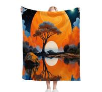 Fotmung Plaid Polaire 200x220 Paysage, Couverture Impression 3D Jeté de Canapé, Plaid Canapé Grande Taille, Couverture Polaire Flanelle Moelleuse pour Cadeau Femme R321