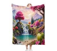 Fotmung Plaid Polaire 200x220 Paysage, Couverture Impression 3D Jeté de Canapé, Plaid Canapé Grande Taille, Couverture Polaire Flanelle Moelleuse pour Cadeau Femme R161