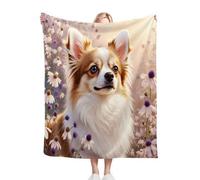 Fotmung Plaid Polaire 220x240 Animal Chien, pour Grands Lits, Couverture pour Deux Personnes, Décoration pour la Chambre, Chaude et Douce, Lavable en Machine et Résistant aux Usures C100