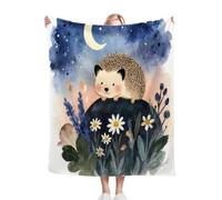 Fotmung Plaid Polaire 240x260 Adulte Animation 3D HéRisson, Flanelle Épaisse Peluche Couverture Lit 2 Personnes en Microfibre, Chaude Légère Jeté de Canapé Grande Taille pour Enfants-B399