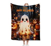 Fotmung Plaid Polaire 240x260 Adulte Fantôme, Flanelle Épaisse Peluche Couverture Lit 2 Personnes en Microfibre, Chaude Légère Jeté de Canapé Grande Taille pour Enfants B24