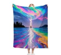 Fotmung Plaid Polaire Enfant 130x150 Paysage, Douce Flanelle Couverture de Lit 1 Personne en Microfibre, Chaude Plaid Jeté de Canapé Chambre Literie Couverture, 130x150 R85