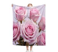 Fotmung Plaid Polaire Enfant 130x150 Rose Rose, Douce Flanelle Couverture de Lit 1 Personne en Microfibre, Chaude Plaid Jeté de Canapé Chambre Literie Couverture, 130x150 R233