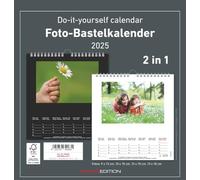 Foto-Bastelkalender 2025 - 2 in 1: schwarz und weiss - Do it yourself calendar 21x22 cm - datiert - Foto-Kalender - Alpha Edition: Do it yourself calendar
