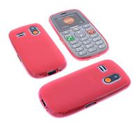 foto-kontor Coque Compatible avec Gigaset GL390 Housse pour Smartphone Étui en Caoutchouc TPU Rouge