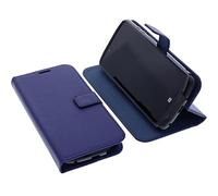 foto-kontor Étui Compatible avec CrossCall Core M6 Protection Book Style Case Housse Portefeuille pour téléphone Smartphone Coque à Rabat Support Pochette Bleu