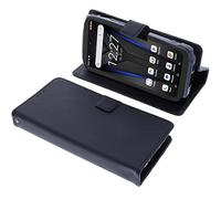 foto-kontor Étui Compatible avec Doogee Fire 6 Power Protection Book Style Case Housse Portefeuille pour téléphone Smartphone Coque à Rabat Support Pochette Noir