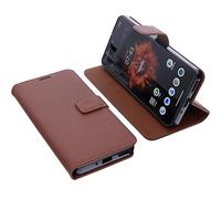 foto-kontor Étui Compatible avec Gigaset GS6 / GS6 Pro Protection Book Style Case Housse Portefeuille pour téléphone Smartphone Coque à Rabat Support Pochette Brun