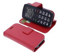 foto-kontor Housse Compatible avec Artfone C1 4G Volte Style Livre Rouge Coque de Protection Portefeuille