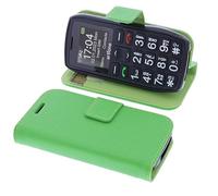 foto-kontor Housse Compatible avec Artfone C1 4G Volte Style Livre Vert Coque de Protection Portefeuille
