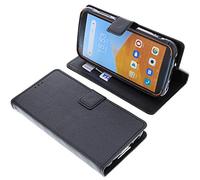 foto-kontor Housse Compatible avec Blackview BV4900 / BV4900S / BV4900 Pro Style Livre Noir Coque de Protection Portefeuille