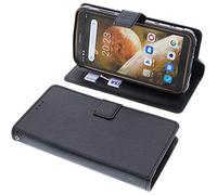 foto-kontor Housse Compatible avec Blackview BV6600 / BV6600E Style Livre Noir Coque de Protection Portefeuille