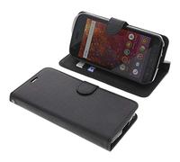 foto-kontor Housse Compatible avec Cat S61 Style Livre Noir Coque de Protection Portefeuille