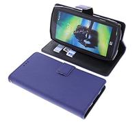 foto-kontor Housse Compatible avec CrossCall Action X5 Style Livre Bleu Coque de Protection Portefeuille