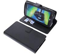 foto-kontor Housse Compatible avec CrossCall Action X5 Style Livre Noir Coque de Protection Portefeuille