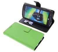 foto-kontor Housse Compatible avec CrossCall Action X5 Style Livre Vert Coque de Protection Portefeuille