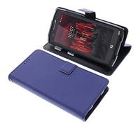 foto-kontor Housse Compatible avec CrossCall Core X5 Style Livre Bleu Coque de Protection Portefeuille