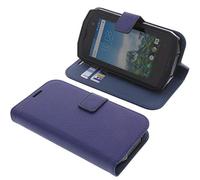 foto-kontor Housse Compatible avec CrossCall Trekker M1 Style Livre Bleu Coque de Protection Portefeuille