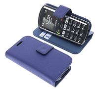foto-kontor Housse Compatible avec Emporia Simplicity Style Livre Bleu Coque de Protection Portefeuille