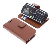 foto-kontor Housse Compatible avec Emporia Simplicity Style Livre Brun Coque de Protection Portefeuille