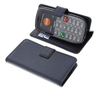 foto-kontor Housse Compatible avec Gigaset GL390 Style Livre Noir Coque de Protection Portefeuille