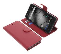 foto-kontor Housse Compatible avec Gigaset GS270 / GS270 Plus Style Livre Rouge Coque de Protection Portefeuille