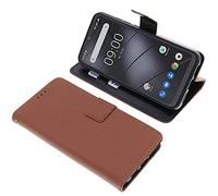 foto-kontor Housse Compatible avec Gigaset GS3 Style Livre Brun Coque de Protection Portefeuille