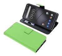 foto-kontor Housse Compatible avec Gigaset GS4 / GS4 Senior Style Livre Vert Coque de Protection Portefeuille