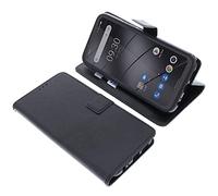 foto-kontor Housse Compatible avec Gigaset GX6 Style Livre Noir Coque de Protection Portefeuille