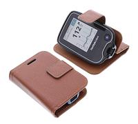 foto-kontor Sac pour Livre de Protection Compatible avec Abbott Freestyle Libre 2 Book Style Brun Etui
