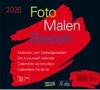 Foto-Malen-Basteln Bastelkalender Quer Schwarz 2026