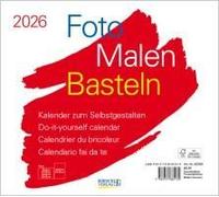 Foto-Malen-Basteln Bastelkalender Quer Weiß 2026