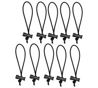 Foto&Tech Attache de câble élastique multi-usage extra épais et organiseur de câble réglable pour cordon et câble réutilisable (10 x 16 cm, noir profond)