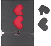 Fotoalbum Double Heart Frame Front Decoration Scrapbook geeignet für DIY Crafts Gästebücher