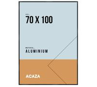Fotokader, Lijst geschikt voor Foto's of Posters van 70 cm x 100 cm, Aluminium, Plexiglas, Zwart