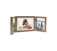 vidaXL Cadre photo dépliable Marron clair 22x15 cm+2x(10x15 cm)