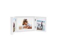 vidaXL Cadre photo dépliable Blanc 22x15 cm+2x(10x15 cm)