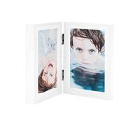 vidaXL Cadre photo dépliable en deux Blanc 2x(21x29,7 cm)