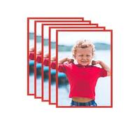 Cadre vidaXL Collage de cadres photo 5 pcs au mur table Rouge 70x90 cm MDF