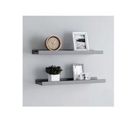 2x Etagères à Rebord pour Cadre Photo Noir 40x9x3 cm MDF Mural Flottant vidaXL