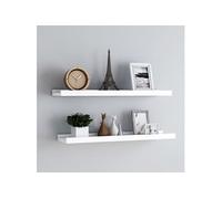 Fotoplanken 2 st 80x9x3 cm MDF wit323930