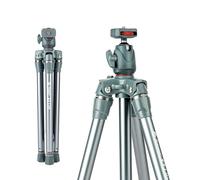 Fotopro 127CM Trépied pour Appareil Photo, trépied de Voyage léger avec Plateau QR à rotule, trépied pour téléphone avec Adaptateur d'action pour téléphone, Compatible avec DSLR Action Cam Smartphone