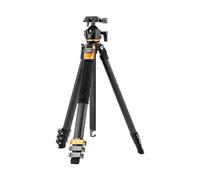 Fotopro Fotopro Origin Plus Trépied compact en fibre de carbone, pieds profilés de 152,4 cm, trépied de voyage professionnel, charge maximale de 20 kg, avec très grande tête sphérique, sac résistant
