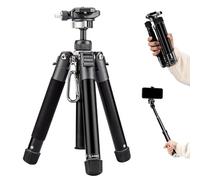 Fotopro FY820 Mini trépied de 139,7 cm, léger de 0,7 kg, avec rotule à 360 degrés, Charge maximale de 3 kg, Pliable, Taille 8,6, Rose