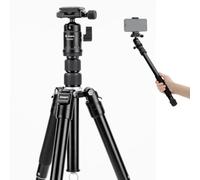 Fotopro Mini trépied détachable avec rotule, support de téléphone perche à selfie, plié seulement 21,8 cm, charge maximale jusqu'à 3 kg, FY-830 gris