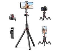 Fotopro Mini trépied flexible extensible avec perche d'extension compatible avec appareils photo Canon, Nikon, Sony et téléphone